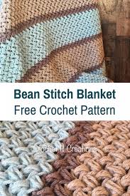 The first stitch of every row is worked into the same stitch as the turning chain, unless textured twist 12″ afghan square. Easy Bean Stitch Crochet Blanket Free Pattern Knit And Crochet Daily Crochet Blanket Pattern Easy Crochet Patterns Free Blanket Crochet For Beginners Blanket