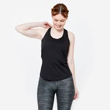 Women's Muscle Back Fitness Cardio Tank Top - Black