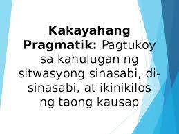 Hal., paggamit ng angkop at wastong pangungusap. Ppt Kakayahang Pragmatik Elle Chloe Legaspi Academia Edu