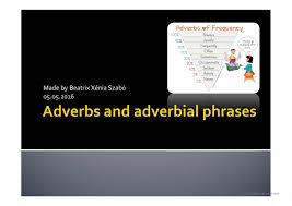 For example an adverbial phrase of place states where something happens. Adverbs And Adverbial Phrases English Esl Powerpoints For Distance Learning And Physical Classrooms