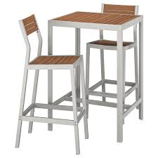 Furniture home target ecr4kids flash furniture homesquare myofficeinnovations bar height table sets bar height tables bar stools bistro dining sets bistro. Sjalland Bar Table And 2 Bar Stools Outdoor Light Brown Light Grey Ikea