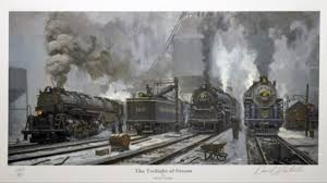 David Tutwiler Twilight Of Steam Railroad Art Locomotive Steam Locomotive