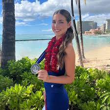 Cheer Captain Brooklyn Hammond ✨🇺🇸 rocked the Pearl Harbor Parade! 🌺🎉  Proudly representing @chisholmtrailhs_official & EMS ISD as a Varsity  Spirit All-American! 💜 #EMSproud #HonoringVeterans #HawaiiVibes  #PearlHarbor www.emsisd.com/pearlharbor24