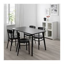 Lisabo Idolf Tisch Und 4 Stuhle Schwarz Schwarz Ikea Deutschland Ikea Lisabo Stuhle Tisch