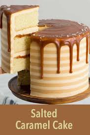 From Preppy Kitchen This Moist Fluffy Yellow Cake Covered In Homemade Salted Caramel And Creamy Caramel Salted Caramel Cake Caramel Cake Recipe Caramel Cake