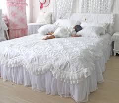 The intelligent design demi ruffled comforter set brings a graceful comfort to your bedroom decor. Fadfay Custom Made Beautiful Comforters Sets White Lace Ruffled Bedding Set Luxury Summer Quilt Set Patchwork Quilt Quilted Set Quilting Twin Queen King Bed Set 4pcs 6 6 Feet Bed Buy Online In Belize At Belize Desertcart Com Productid 6164557