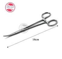 Pinzas Quirúrgicas Kelly con Bloqueo para Arterias 18cm, Portaagujas  Hemostáticos, Curvas y Rectas, Instrumentos Manuales con Certificación CE