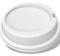 Ecotainer 10 / 12 / 16 / 20 oz. PET Dome Lids for Biodegradable Hot Cups /  Coffee Cups, White