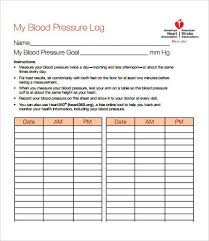 Blood Pressure Daily Log Sada Margarethaydon Com