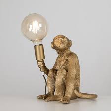 40 George Monkey Table Lamp In Metallic Gold Iconic Lights There Are Much More Expensive Versions Table Lamp Lamp Animal Lamp