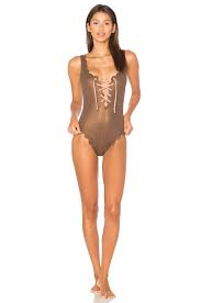 Marysia Swim Palm Springs Tie One Piece Metallic Brown Women