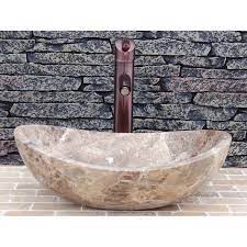 ✅ browse our daily deals for even more savings! Edenbath Stone Canoe Honed Emperador Marble Oval Vessel Bathroom Sink Wayfair