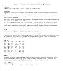 solved csit 575 take home lab 9 paint estimate using fu