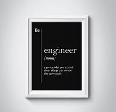 Funny Engineer Definition Professions Wall Art Engineer Gift Etsy Lawyer Office Decor Definition Prints Engineering Gifts