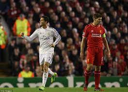 Лига чемпионов уефа 2014/15, группа b. Liverpool 0 3 Real Madrid Cristiano Ronaldo Cracker And Karim Benzema Brace Seal Victory Daily Mail Online