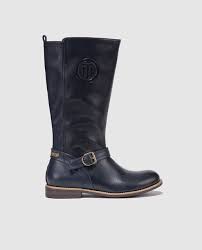 Les chaussures casual pour homme de tommy hilfiger vous combleront à coup sûr. Tommy Hilfiger Girls Blue Leather Tall Boots Fashion El Corte Ingles