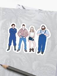 Wayne Katy Daryl And Dan Letterkenny Sticker By Sikora11 Letterkenny Katy Cross Stitch