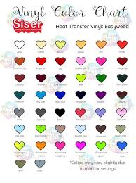 Htv Siser Easyweed Color Chart Editable On Corjl Digital Download Vinyl Color Chart Vinyl Lettering Color Chart