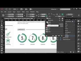 how to customize circle chart on resume template in indesign