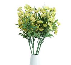 Yellow flowers bring the sunshine to a landscape, even on a cloudy day. Nolast Artificial Flowers 25 Long Stem Faux Flower Arrangements For Tall Vases Home Party Garden Office Wedding Decoration 5 Pcs Yellow Wantitall