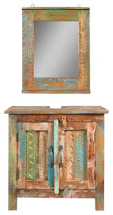 The beautiful one will totally enhance the style of the room and makes it look and feel more inviting. Vidaxl Solid Wood Bathroom Vanity Cabinet Set Mirror 2 Doors Vintage Style Farmhouse Bathroom Vanities And Sink Consoles By Vida Xl International B V Houzz