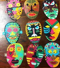 Mascaras Africanas Buscar Con Google Afrikanisches Handwerk Schulkunstprojekte Kunst Fur Grundschuler