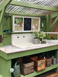 Potting Bench Pottingshed Garden Shed Interiors Outdoor Potting Bench Garden Sink