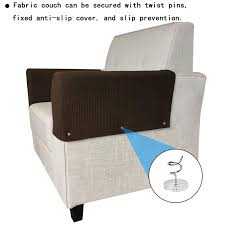 Rated 4.5 out of 5 stars. Anti Slip Spandex Armrest Cover For Leather Sofa Stretchy Polyester Double Layer Thick Fabric Recliner Armchair Couch Slipcover Furniture Protector Set Of 2 Black Home Decor Home Kitchen Rbafamilylaw Com