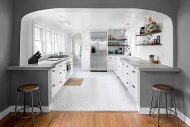 making of a clean and bright galley kitchen