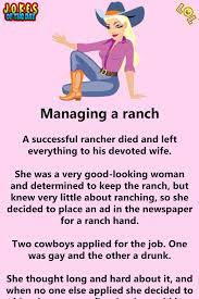 She Placed An Ad Ranch Hand Wanted Funny Work Jokes Long Jokes Funny Long Jokes