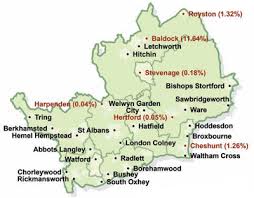 Hertfordshire County Map Form The Herts Cc Site Hertfordshire St Albans Welwyn