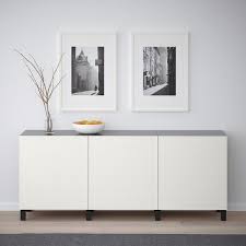 Besta Storage Combination With Doors Black Brown Vassviken Stubbarp White Ikea Furniture Interior Home Decor