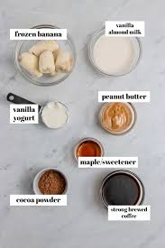 When your banana is frozen, allowing you to another way to thicken up your smoothie without using a banana is to use yogurt and. Peanut Butter Chocolate Coffee Smoothie Lemons Zest