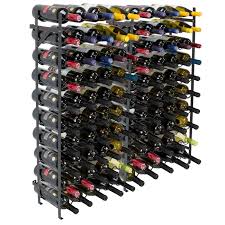 Freestanding Wine Rack 100 Bottle Capacity Black