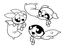 Powerpuff Girls Play Coloring Pages For Kids Printable Free Coloring Pages For Girls Coloring Books Cartoon Coloring Pages