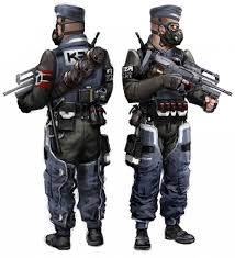 Vektan Police Characters Art Killzone Shadow Fall Shadow Fall Police Art Concept Art 11 x 17 matte poster | printed on heavy stock paper. shadow fall police art