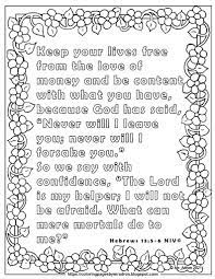 • god does not change. Coloring Pages For Kids By Mr Adron Free Hebrews 13 5 6 Print And Color Page Be Content Bible Verse