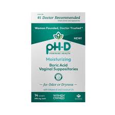 pH-D Boric Acid, Coconut Oil & Vitamin E Vaginal Moisturizing Suppositories 
