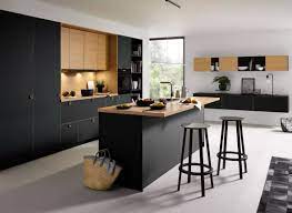 Cuisine moderne bois et noir mat. Cuisine Noire 19 Modeles Tendance Pour Vous Inspirer