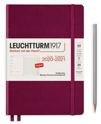 2021 Leuchtturm Medium A5 Weekly Planner Notebook Port Red By Lighthouse Publications Barnes Noble