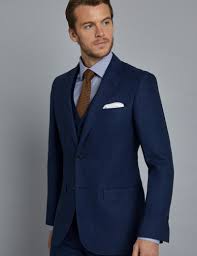 Free shipping and free returns on eligible items. Men S Royal Blue Herringbone Linen Tailored Fit Italian Suit 1913 Collection Hawes Curtis