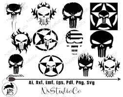 Pin On Punisher Skull Svg Cutting Files For Cricut And Silhouette Cameo Punisher Skull Png Clipart Punisher Skull Dxf Vector Files