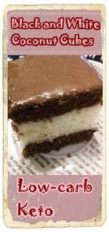 Coconut Cubes Black And White Dessert With Great Taste And A Few Carbs Keto Dessert Easy Zero Calorie Snacks Breakfast Dessert Recipes
