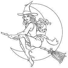 Best Witch Moon Coloring Picture Witch Coloring Pages Halloween Coloring Halloween Coloring Sheets