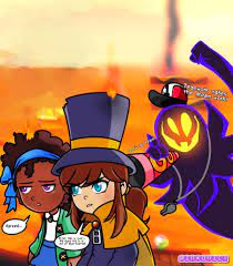 You Re Waiting For Me To Turn Blue Aren T You A Hat In Time A Hat In Time Hat Kid Hat In Time
