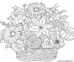 Free color page for moms and adults, choose from more than 600 color pages. Flower Coloring Page Hard Creative Art