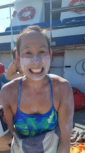 The Catalina Channel Swimming Federation would like to extend double  congratulations to Lauren Au Brinkmeyer of Oakland California, who swam  from Santa Catalina Island to the mainland of California today in  (unofficially)