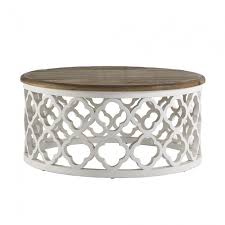Convenience concepts american heritage round coffee table, white. Bristol Floral Carved Round Coffee Table White