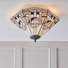 Create beautiful shapes on your ceiling, without the adheres moulding to almost any surface. Tiffany Ceiling Lights Metropolitan Medium Flush Ceiling Light Tiffany Lighting Direct