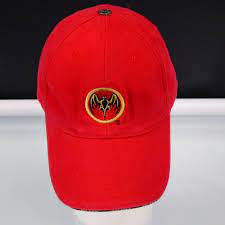 Bacardi Rum Bat Adjustable Strap Cap Red Button Top Hat Embroidered Logo Metal Bacardi Baseballcap Casual Type Of Hat Hats Caps Hats